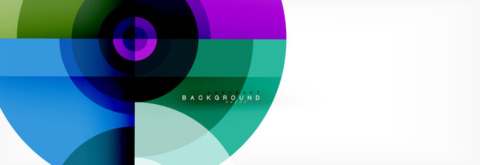 Fototapeta premium Geometric circle abstract background, creative geometric wallpaper.