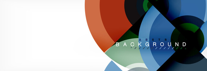 Obraz premium Circle abstract background with triangular shapes for modern design, cover, template, brochure, flyer.