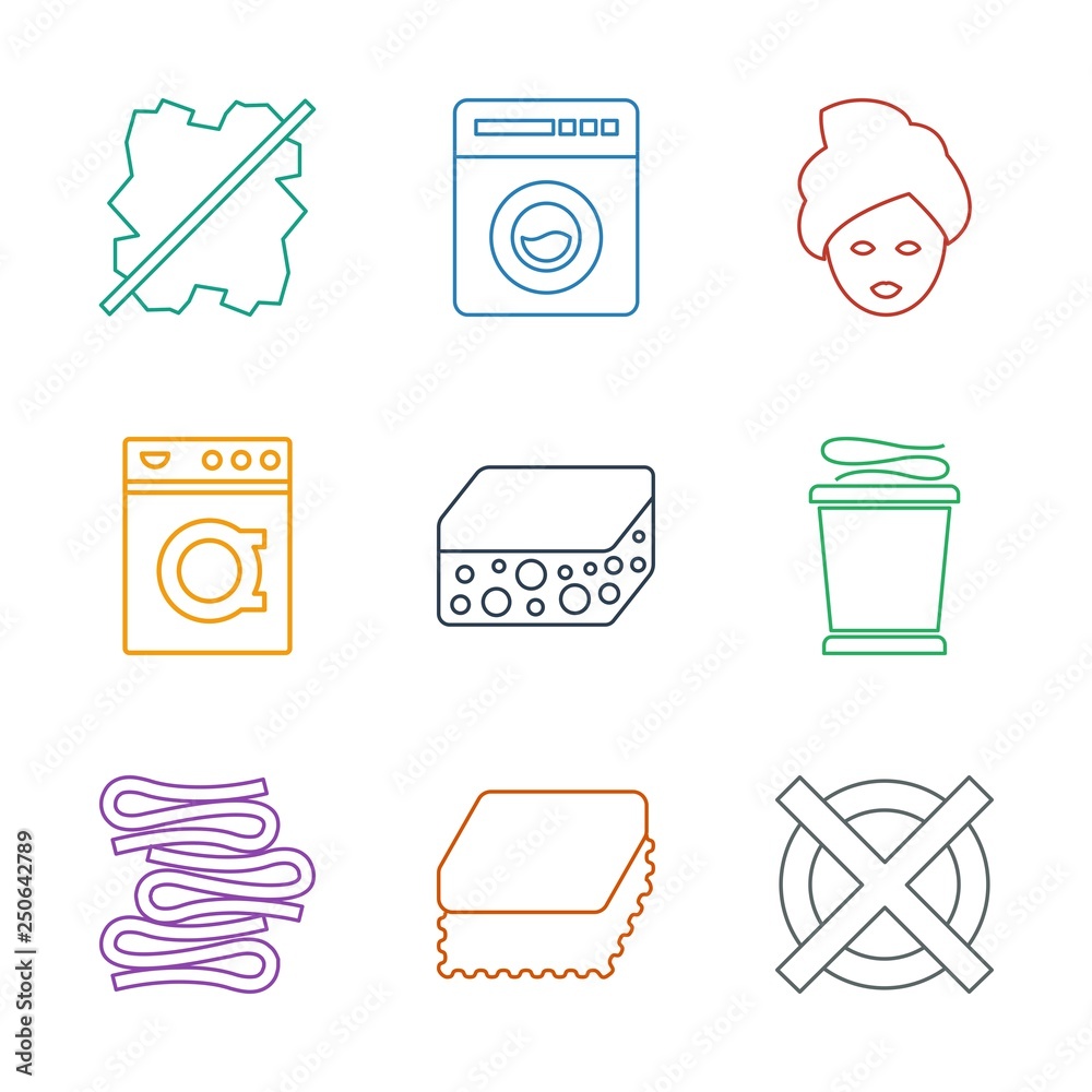 Sticker 9 wash icons