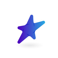 star logo design with smooth blue gradient color