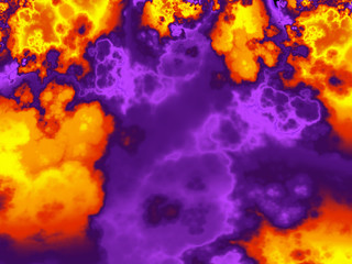 Abstract beautiful sky. 3D illustration, computer-generated fractal