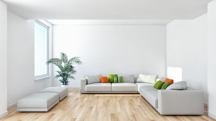 Fototapeta na wymiar large luxury modern bright interiors room illustration 3D rendering