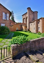ALBI, FRANCE -View of the Palais de la Berbie, a UNESCO World Heritage List brick fortress home to...