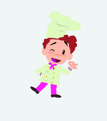 Chef doing the OK sign with his hand.