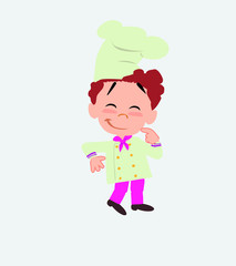 Chef with funny expression. 