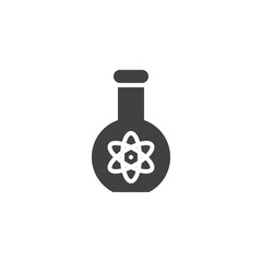 Laboratory flask vector icon. filled flat sign for mobile concept and web design. Chemical test tube glyph icon. Chemistry science symbol, logo illustration. Pixel perfect vector graphics