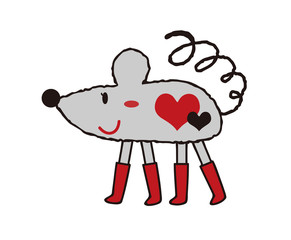 お洒落なネズミさん