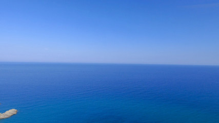 Overhead downward aerial view of beautifull seascape