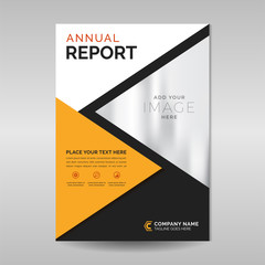 Yellow and black annual report template