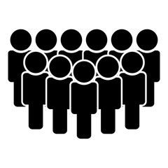 People icon in the trendy flat style on the white background. Isolated.
