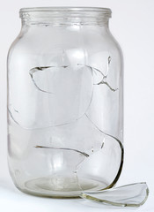 one glass jar shard