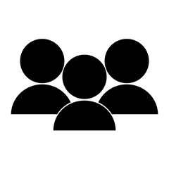 People icon in the trendy flat style on the white background. Isolated.