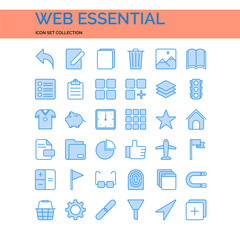 Web Essential Icons Set. UI Pixel Perfect Well-crafted Vector Thin Line Icons. The illustrations are a vector.