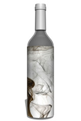 bottle of wine isolated on white background