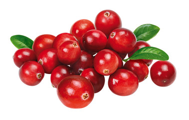 Cranberries mit Blättern