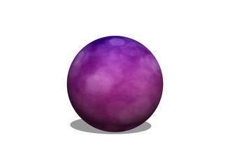 purple ball isolated on white background