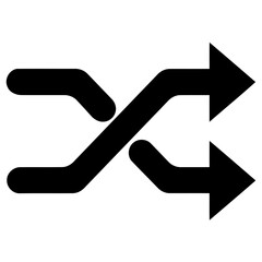 Shuffle music symbol