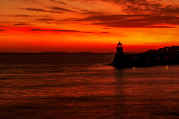 Sunrise Dublin lighthouse.