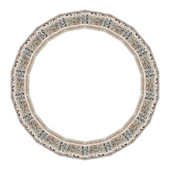 Vintage ivory round frame