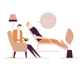 Psychologist - modern vector flat design style illustration