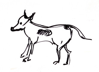 instant sketch, dog