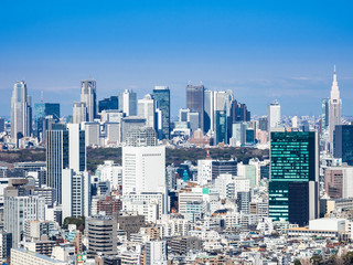 Fototapeta na wymiar 東京　新宿・渋谷の高層ビル群