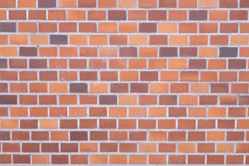 Color brick wall. Texture of a brick. wide panorama of masonry