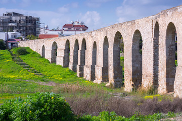 Obraz premium Aqueduct Kamares in Larnaca. Cyprus.