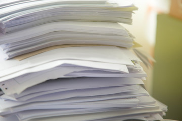 Pile of papers;concept of workload