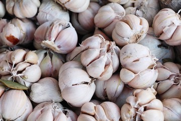 Garlic head for cooking at street food
