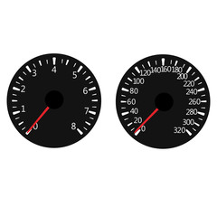 Speedometer and tachometer