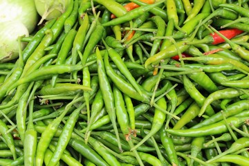 Fresh chilli for cooking at street food