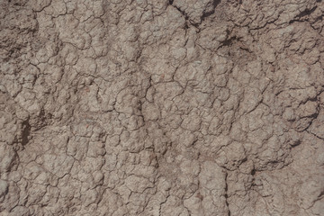 Dry and cracked ground for background. Texture of dried soil