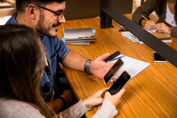 Students on the phone