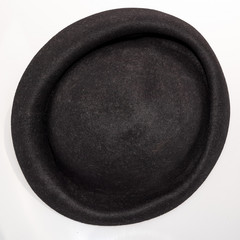 Black felt women's hat vintage fashion early twentieth century.