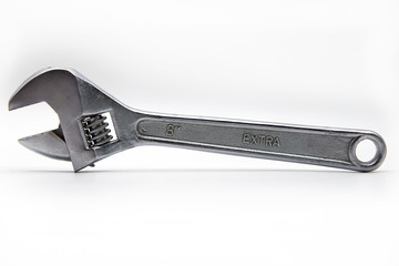 adjustable wrench isolated on white background
