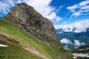View of Caucasian mountains