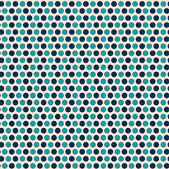 Contemporary light and dark blue polka dot seamless vector pattern with a cool vibe. Great for packaging, as coordinate, stationery, giftwrap, textile, home decor, web texture, marketing material