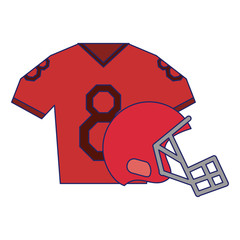 American football sport game blue lines