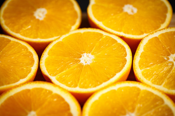 cut orange closeup