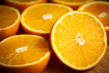 cut orange closeup