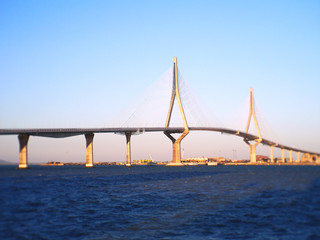 Puente de la Constitucion, called La Pepa, in the bay of Cadiz, Andalusia. Spain. Europe