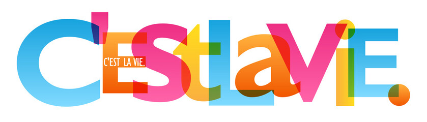 C'EST LA VIE colorful typography banner