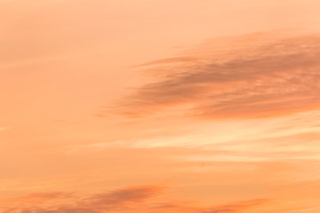 Fototapeta premium Colorful sunset sky. Bright orange. Copy space. Place for text and design