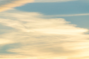 Colorful sunset sky. Copy space. Place for text and design