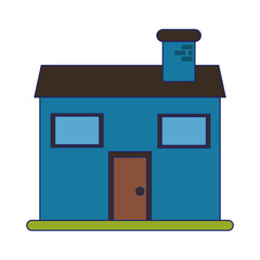 Real estate house blue lines