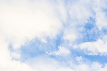 Fototapeta premium Blue sky with clouds. Copy space. Place for text