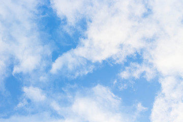 Fototapeta premium Blue sky with clouds. Copy space. Place for text