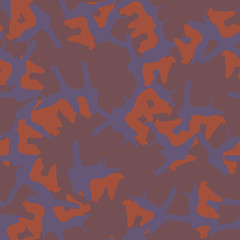 UFO urban camouflage of various shades of red, orange and purple colors