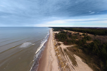 Baltic sea coast at Liepaja, Latvia.